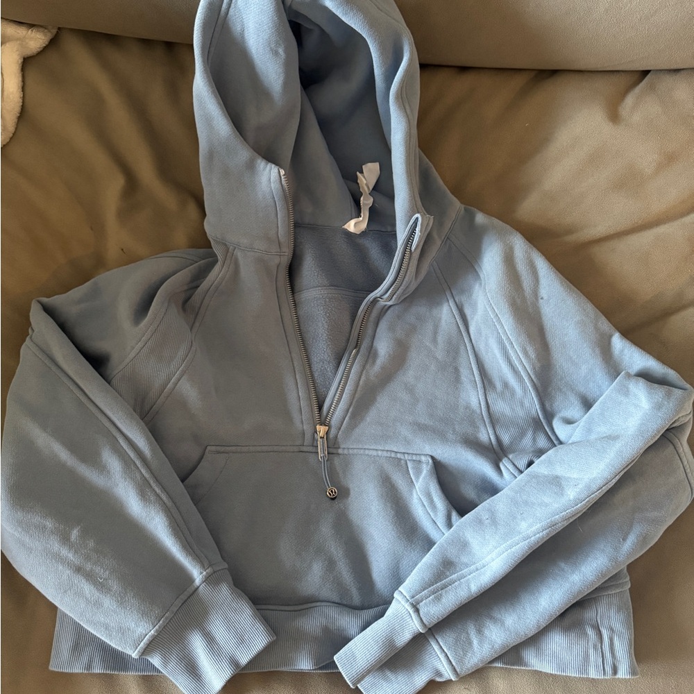 Lululemon Oversized Scuba Half Zip Blue Willow
